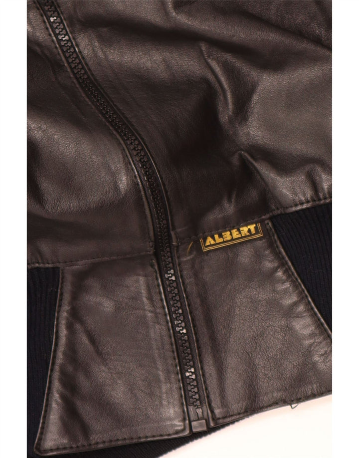 Albert Chaqueta de cuero para mujer UK 46 Grande Marrón
