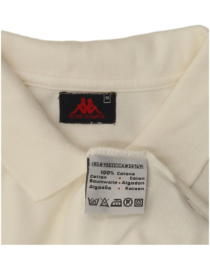 KAPPA Polo sin mangas para mujer UK 12 Medium White Cotton