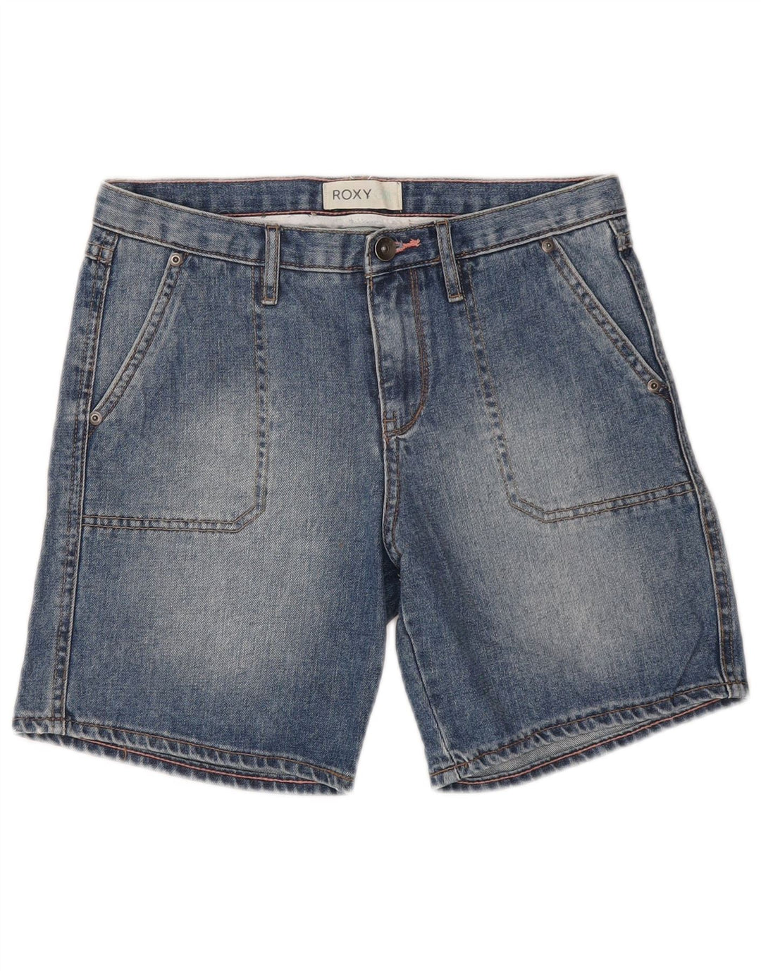 ROXY Girls Denim Shorts 13-14 Years W30 Blue Cotton
