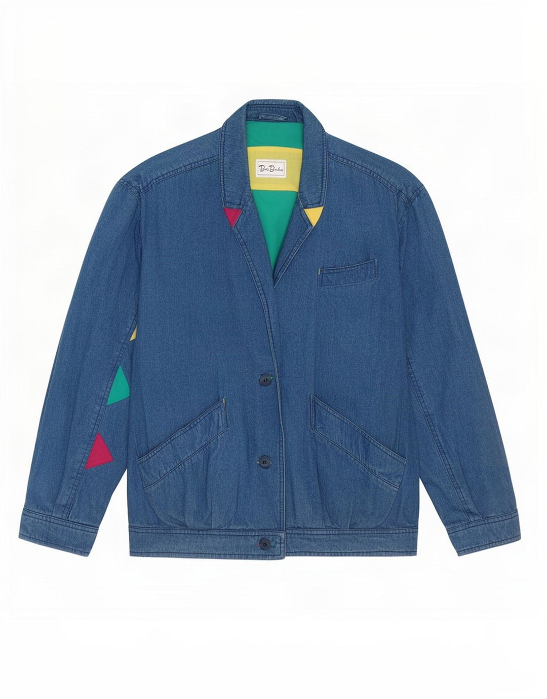 Betty Barclay Chaqueta vaquera extragrande para mujer Reino Unido 44 Grande Azul Colorblock