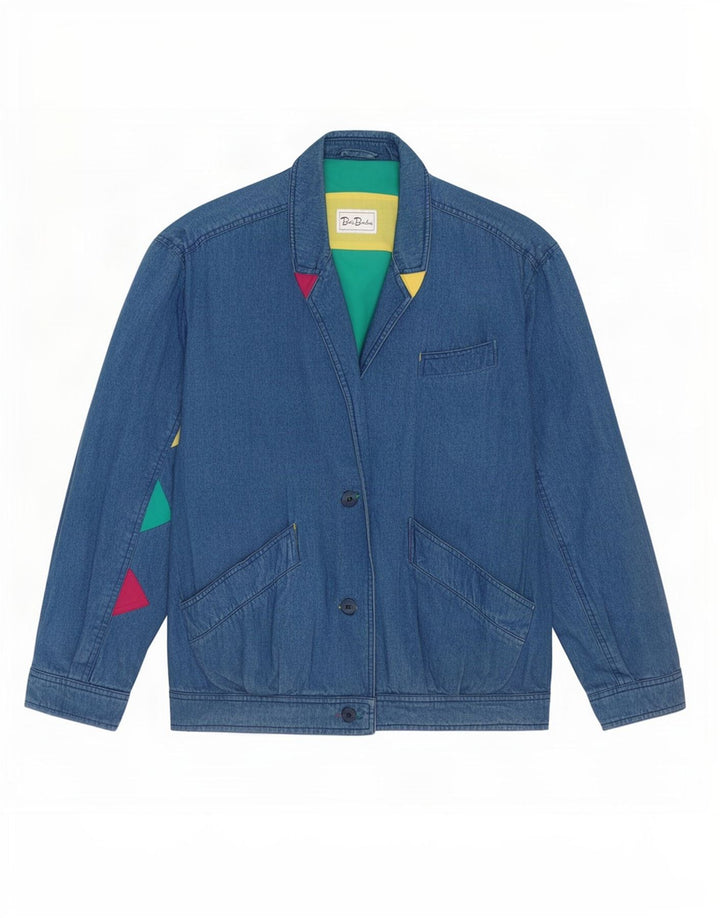 Betty Barclay Chaqueta vaquera extragrande para mujer Reino Unido 44 Grande Azul Colorblock
