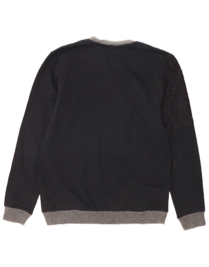 Zara Hombre Jersey De Cuello Redondo Jersey Small Azul Marino Colorblock