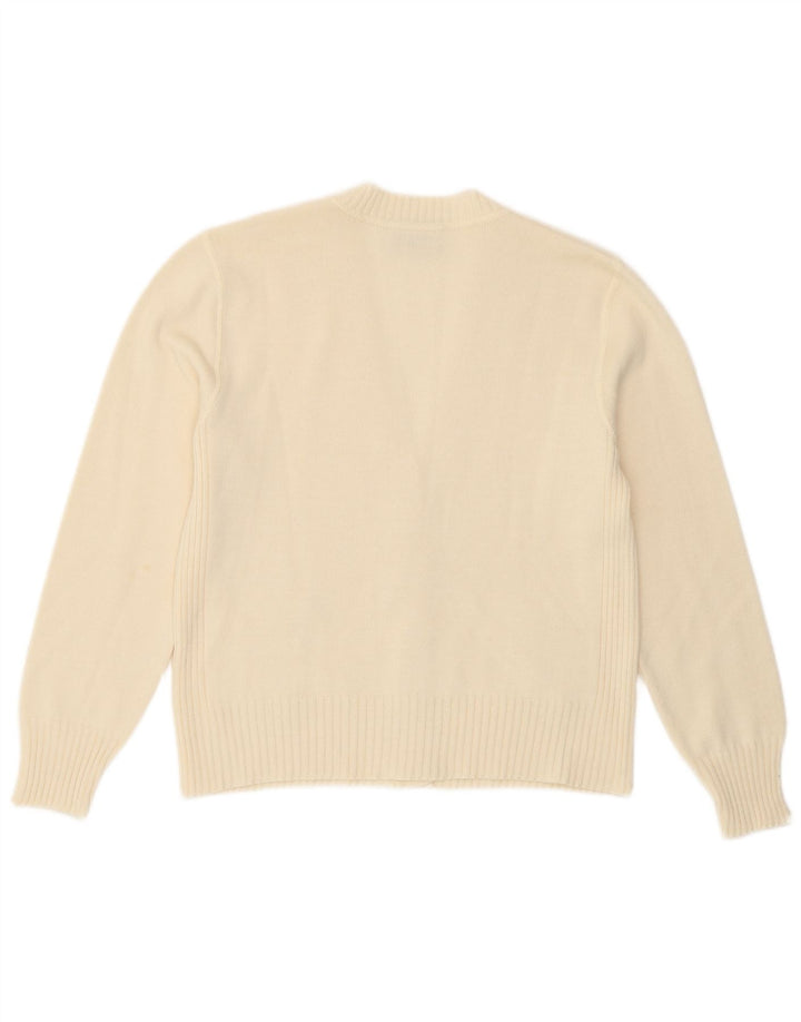 Lucia - Cárdigan para mujer, talla 40, tamaño mediano, color blanco roto, poliacrílico