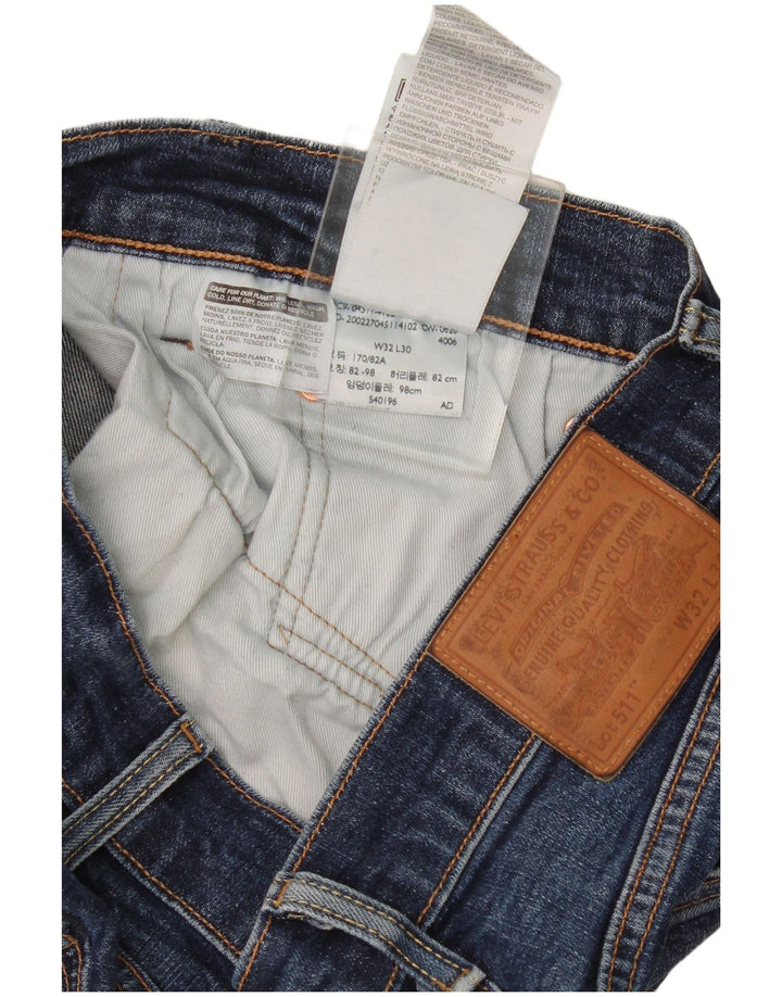 Levi's Hombre 511 Slim Jeans W32 L30 Algodón Azul