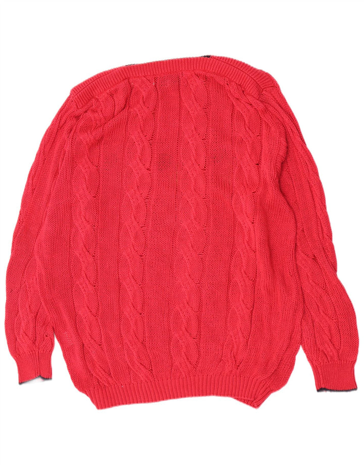 St. Germain suéter gráfico para mujer con cuello barco IT 46 grande rojo clásico