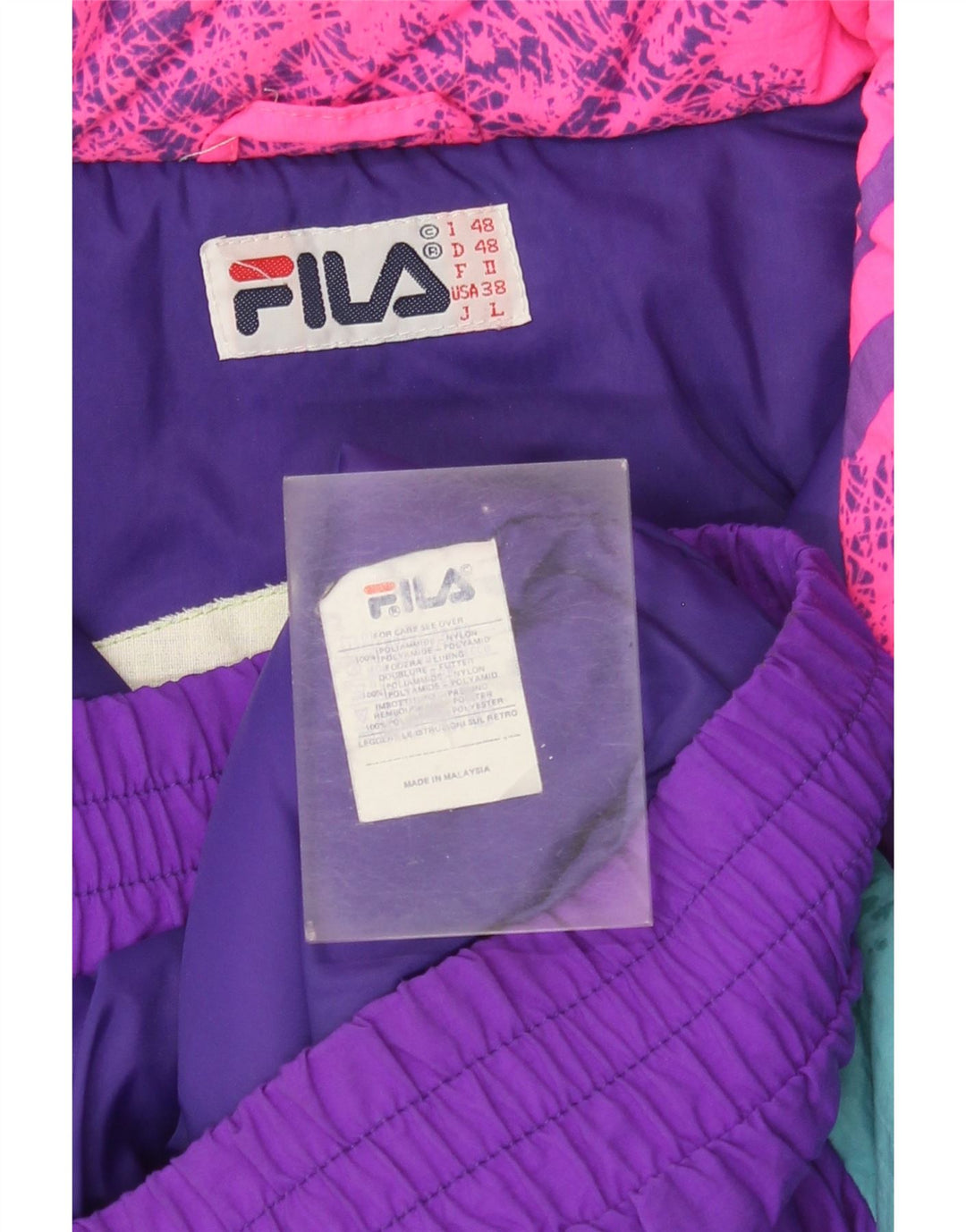 FILA Chaqueta de esquí holgada para hombre IT 48 Medium Multicolor Colourblock