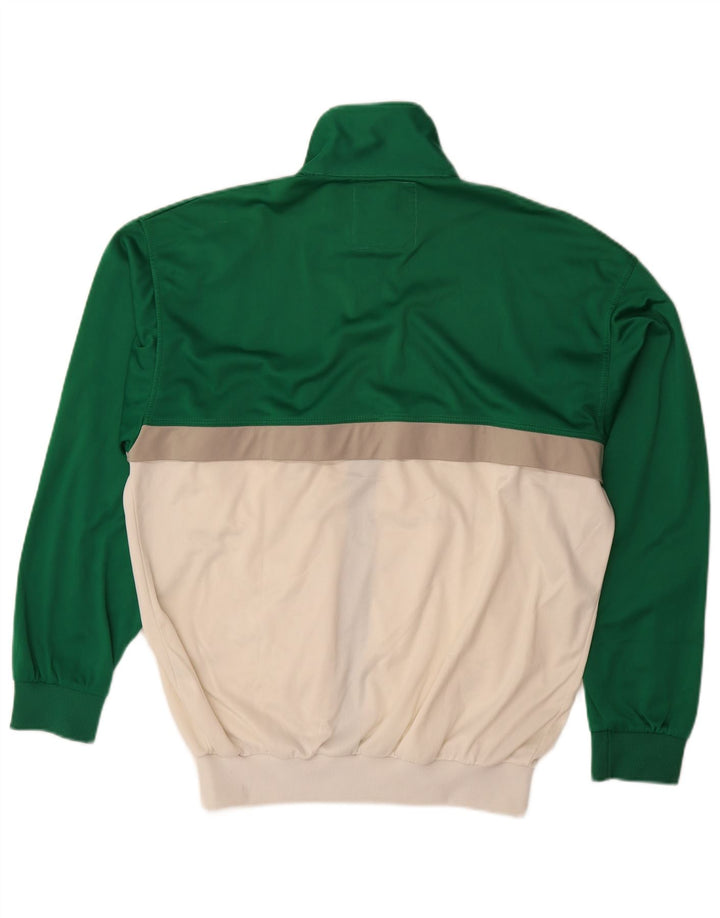 Kappa Hombre Chándal Top Chaqueta Grande Verde Colorblock