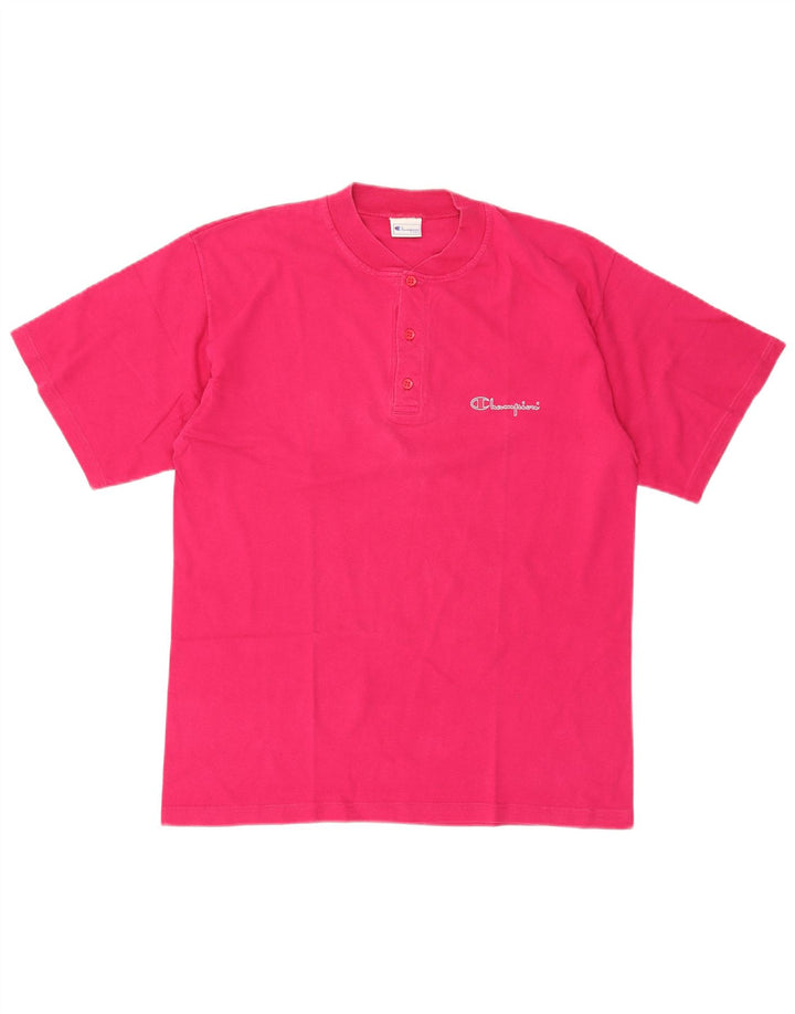 Champion Camiseta para hombre Top Large Pink Cotton