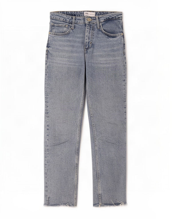 Zara Jeans Rectos Mujer EU 36 XS W26 L26 Algodón Azul