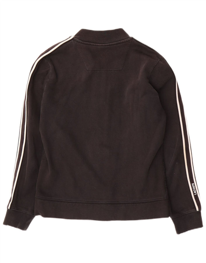 LACOSTE Chaqueta de chándal para hombre talla 3 pequeña algodón negro