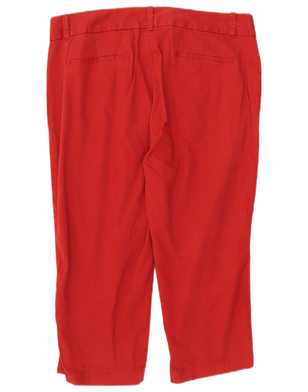 Dockers Pantalones capri rectos para mujer US 18 2XL W40 L21 Algodón rojo