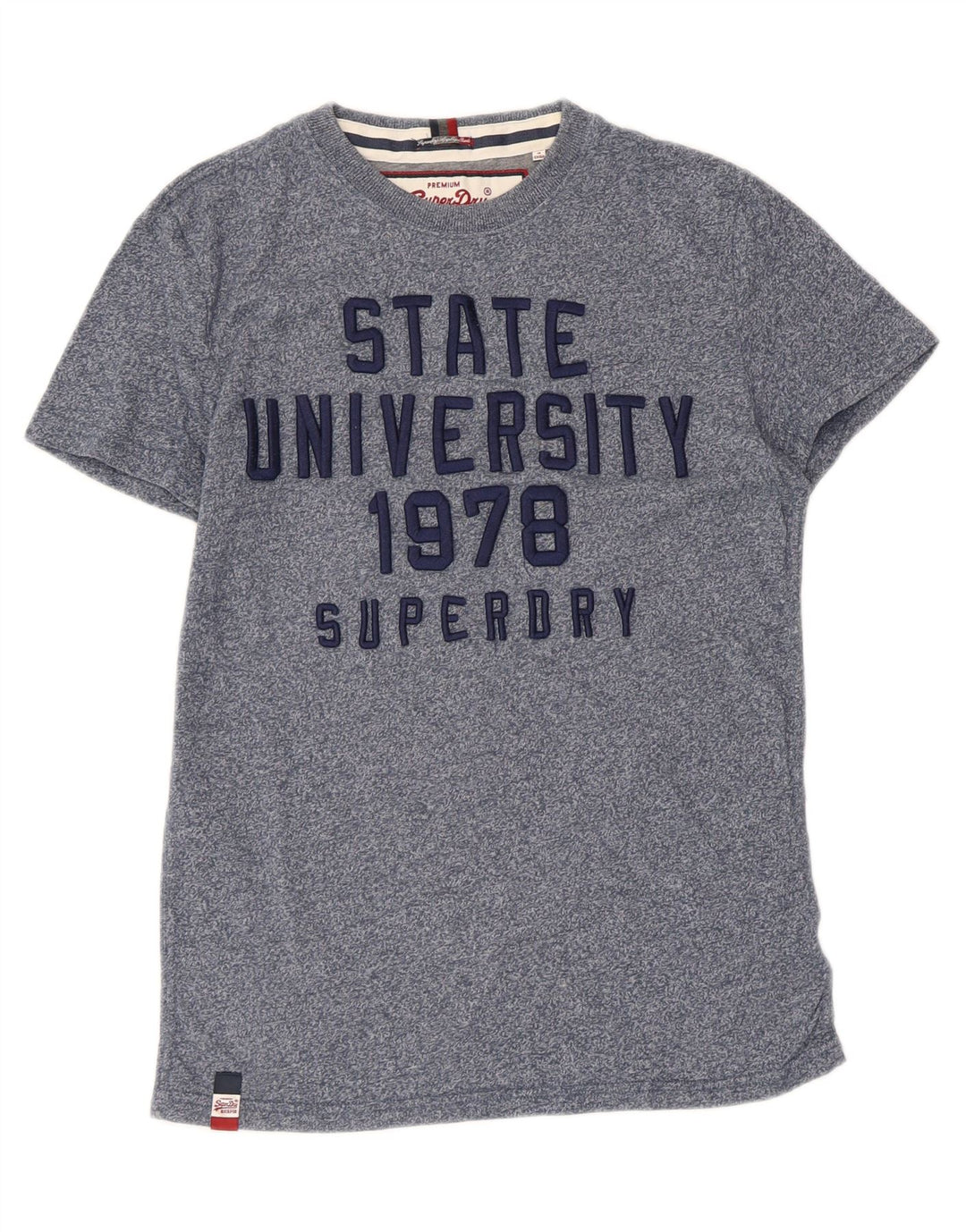 Superdry Camiseta estampada con estampado de rayas en azul medio para hombre