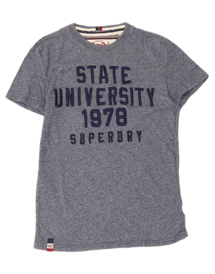 Superdry Camiseta estampada con estampado de rayas en azul medio para hombre