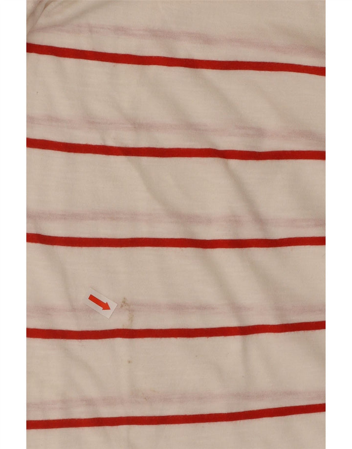 CARRERA Camiseta Hombre Top Grande Algodón Rayas Blancas