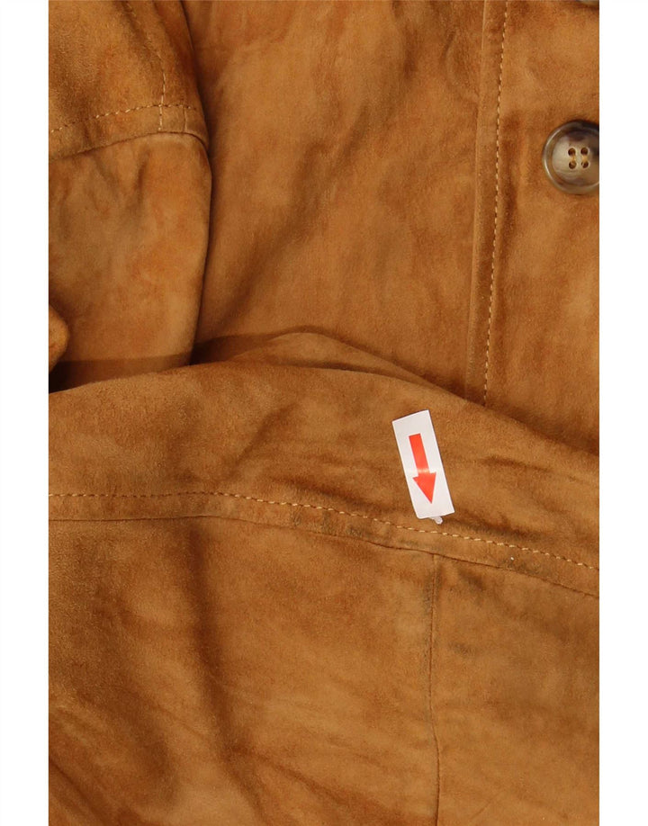 Vintage hombres ante bomber chaqueta Reino Unido 42 XL marrón