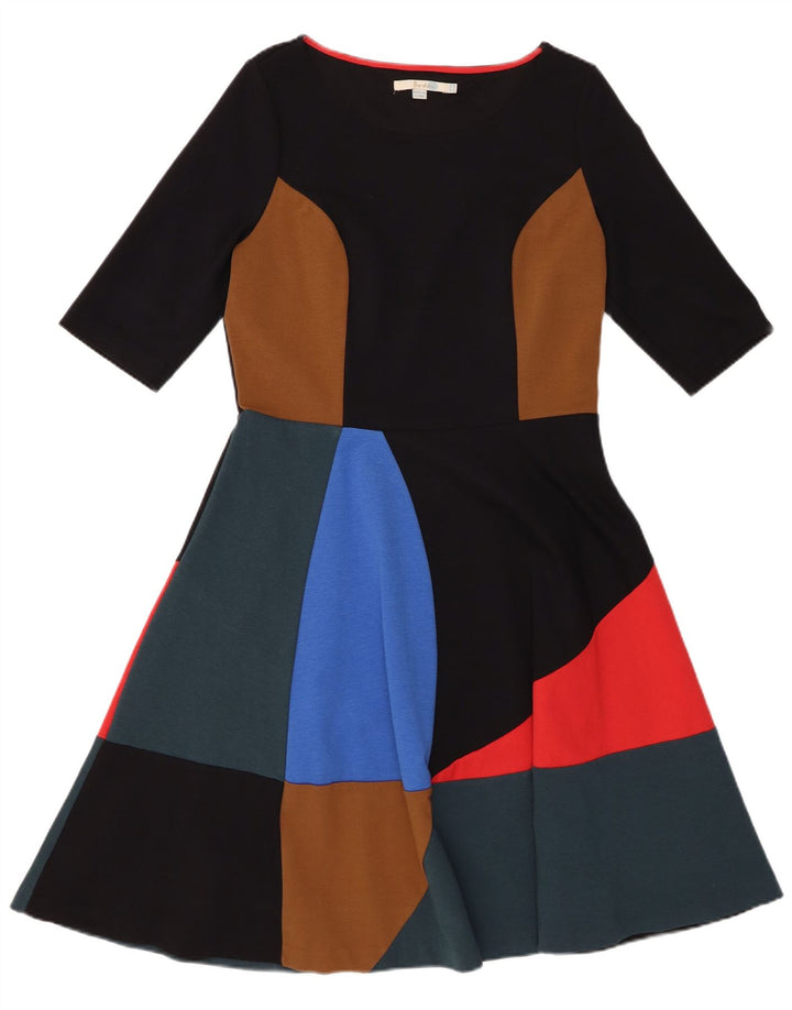 BODEN Vestido acampanado para mujer UK 44 Grande Multicolor Colorblock Algodón