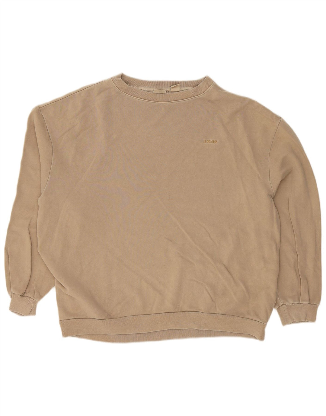 LEVI'S Sudadera tipo jersey para hombre, talla grande, algodón beige