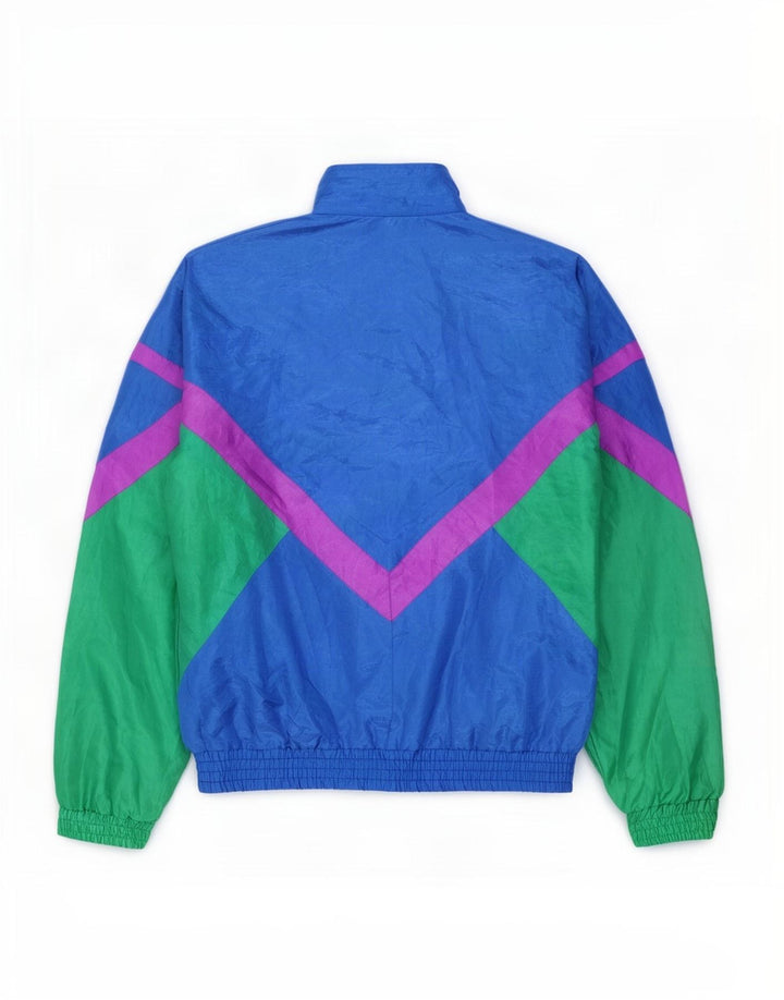 Creation Chaqueta superior de chándal con gráfico para hombre, 2XL, nailon color block azul
