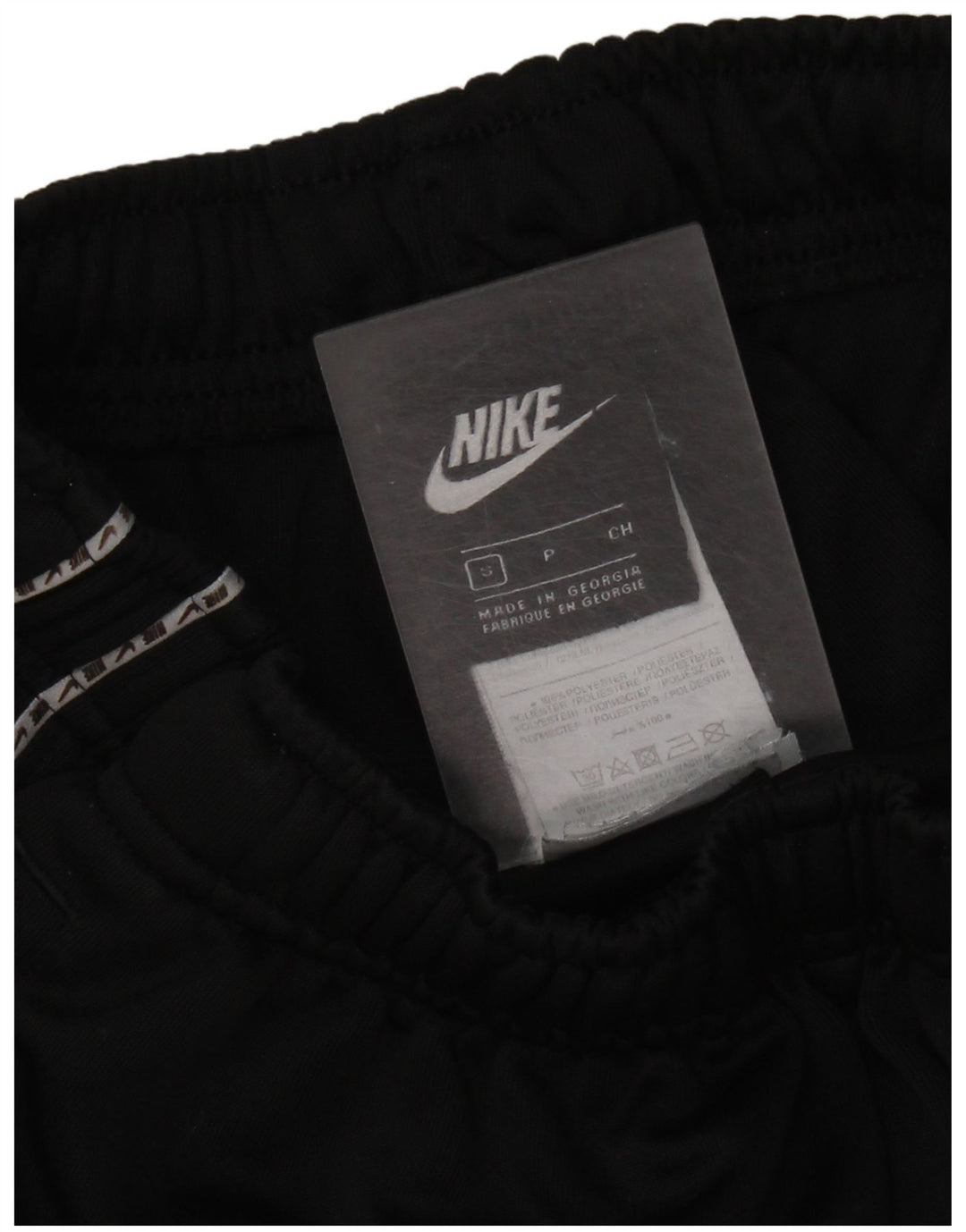 NIKE Pantalones cortos deportivos para hombre, talla pequeña, poliéster negro