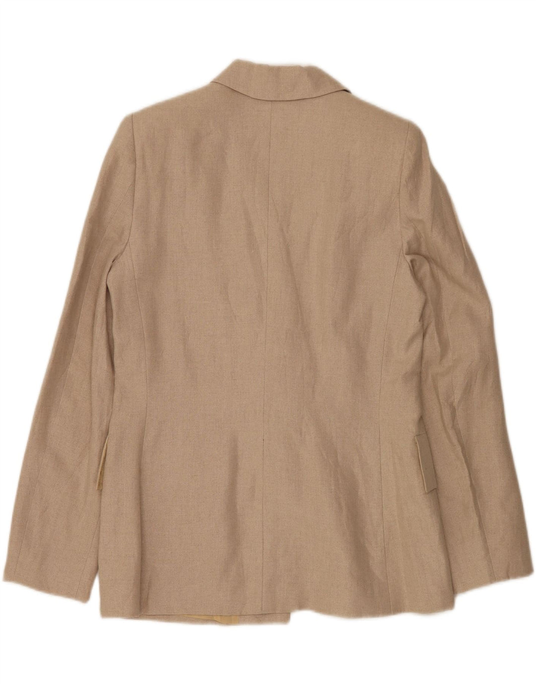 Gai Mattiolo Chaqueta Blazer de 1 Botón para Mujer UK 46 Grande Lino Beige