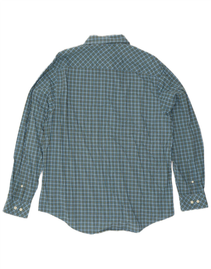 Camisa Timberland Hombre Grande A Cuadros Azul Algodón