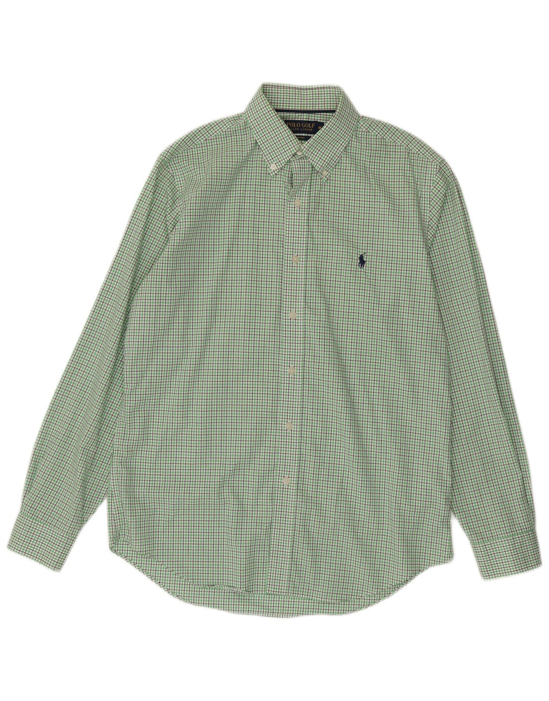 Camisa Polo Ralph Lauren Hombre Algodón A Cuadros Verde Medio