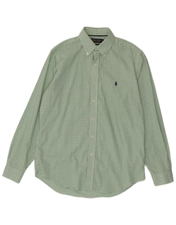 Camisa Polo Ralph Lauren Hombre Algodón A Cuadros Verde Medio