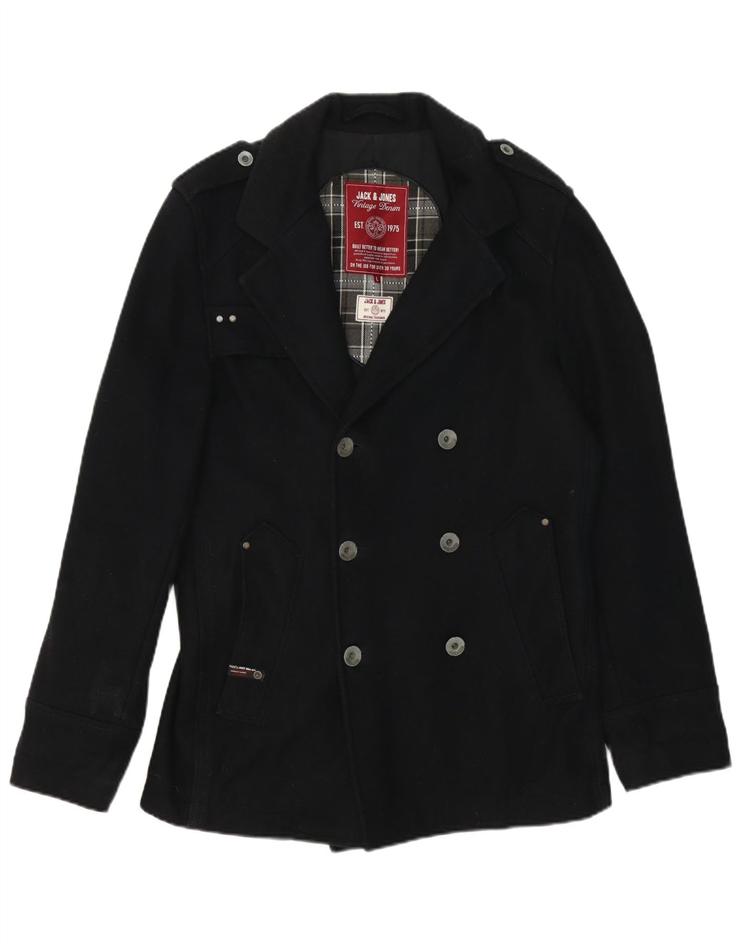 Jack & Jones Chaquetón para hombre UK 40 Large Negro