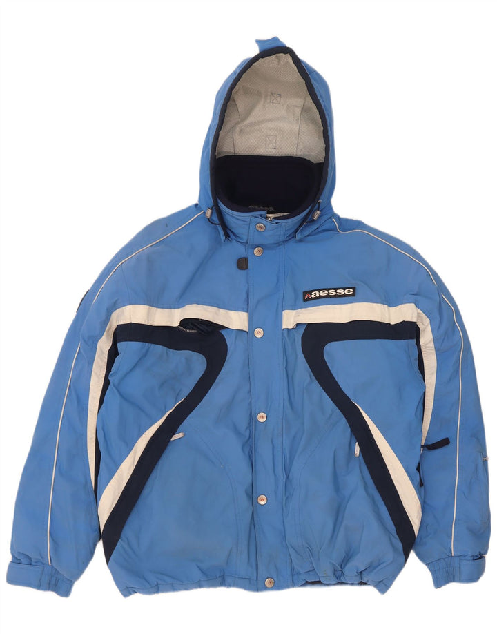 Aesse Chaqueta de esquí con capucha para hombre IT 52 XL Poliamida azul color block