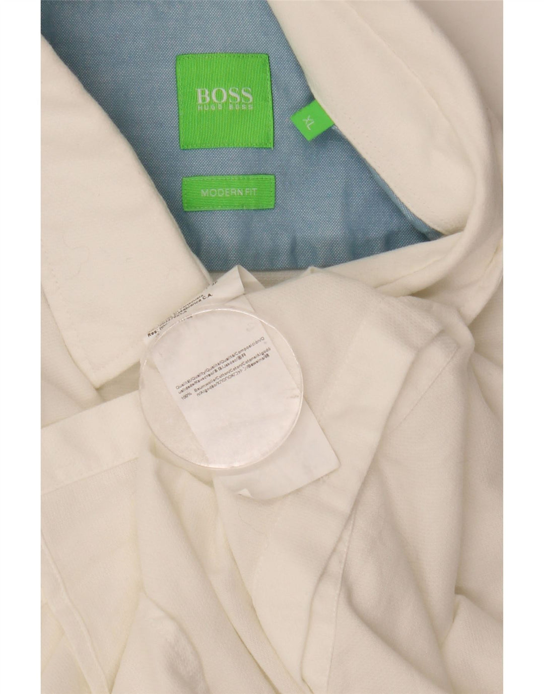 Camisa Hugo Boss Hombre Modern Fit XL Algodón Blanco