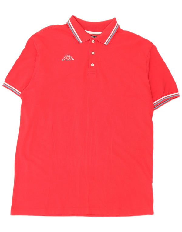 Kappa Polo Hombre 3XL Algodón A Rayas Rojo