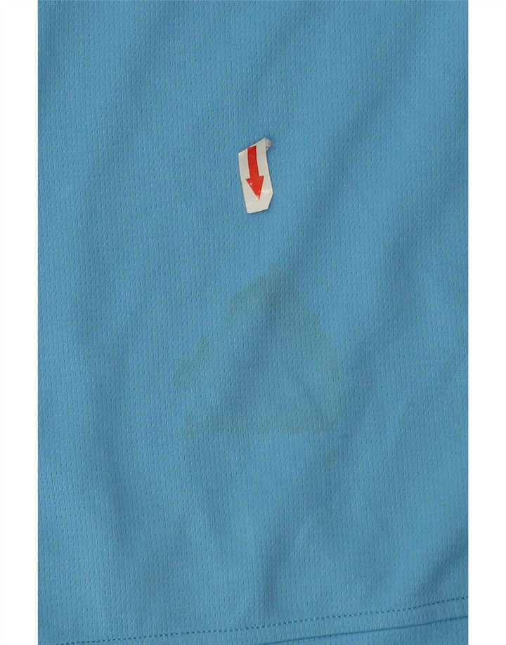 Adidas Hombre Zip Neck Jersey Chándal Top Azul Medio Poliéster