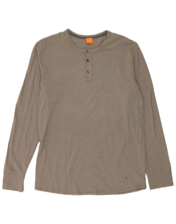 Hugo Boss Hombre Top Manga Larga XL Gris