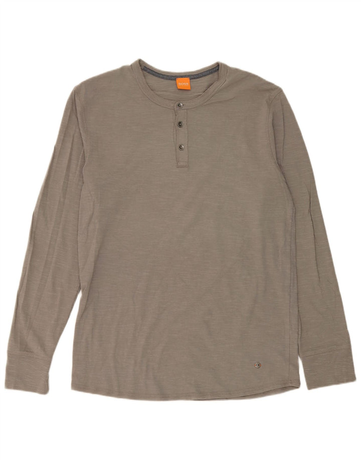 Hugo Boss Hombre Top Manga Larga XL Gris