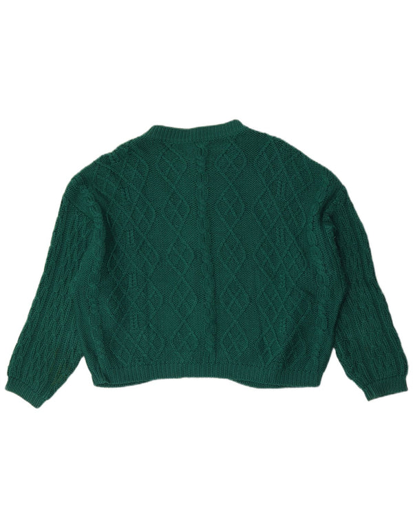 Benetton Cárdigan Mujer UK 46 Large Lana Verde