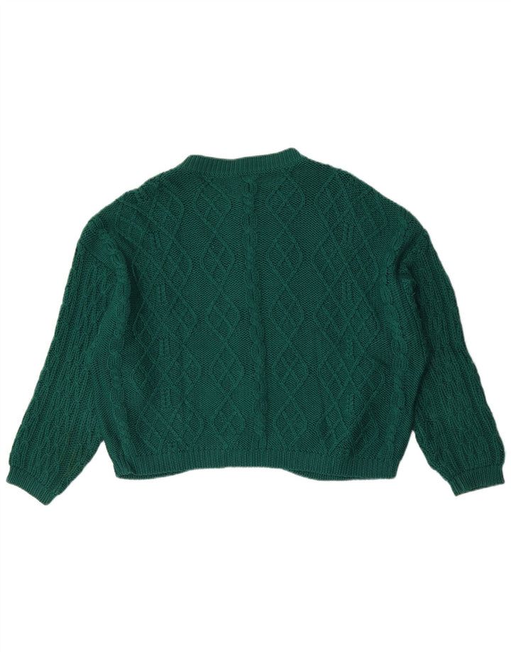 Benetton Cárdigan Mujer UK 46 Large Lana Verde