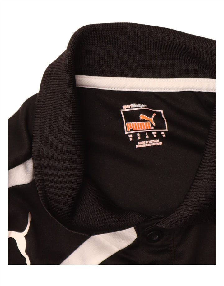 Puma Polo gráfico con diseño colour block en negro mediano para hombre