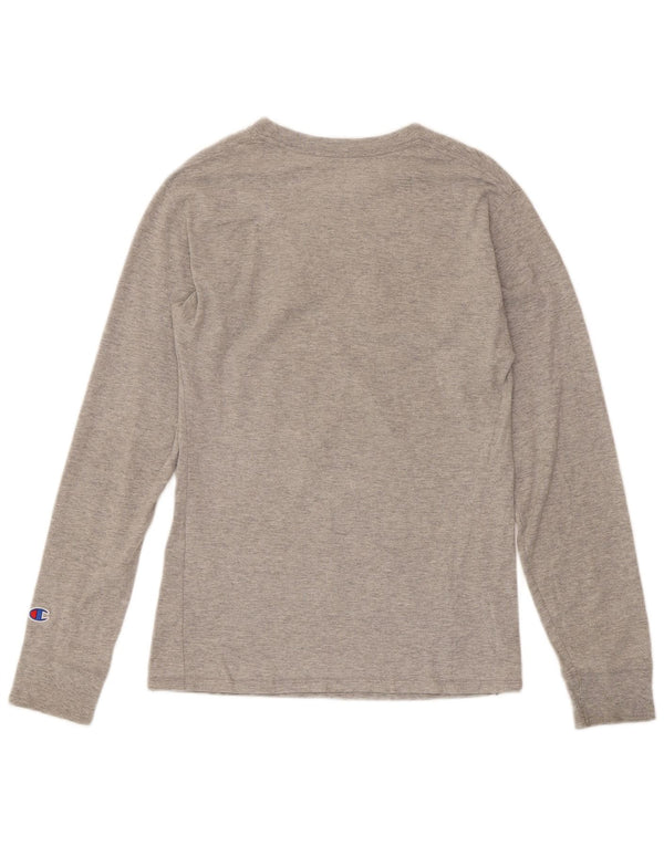 Champion Camiseta Gráfica De Manga Larga Para Hombre Gris Pequeño