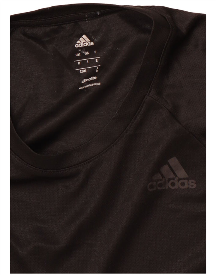 ADIDAS Hombre Climalite Camiseta Top Mediano Negro Poliéster Deportes