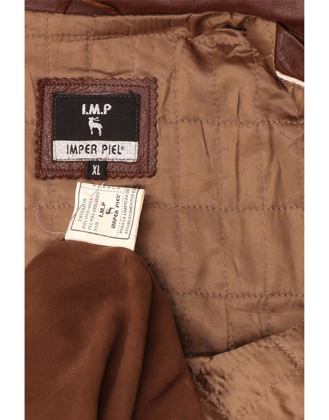 Vintage chaqueta de cuero para hombre Reino Unido 42 XL cuero marrón