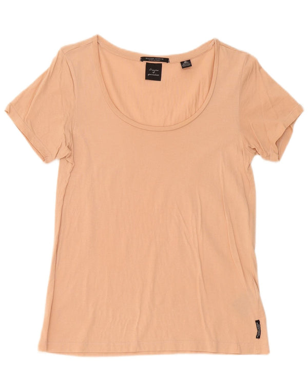 Maison Scotch Camiseta para mujer Top UK 10 Small Beige Algodón