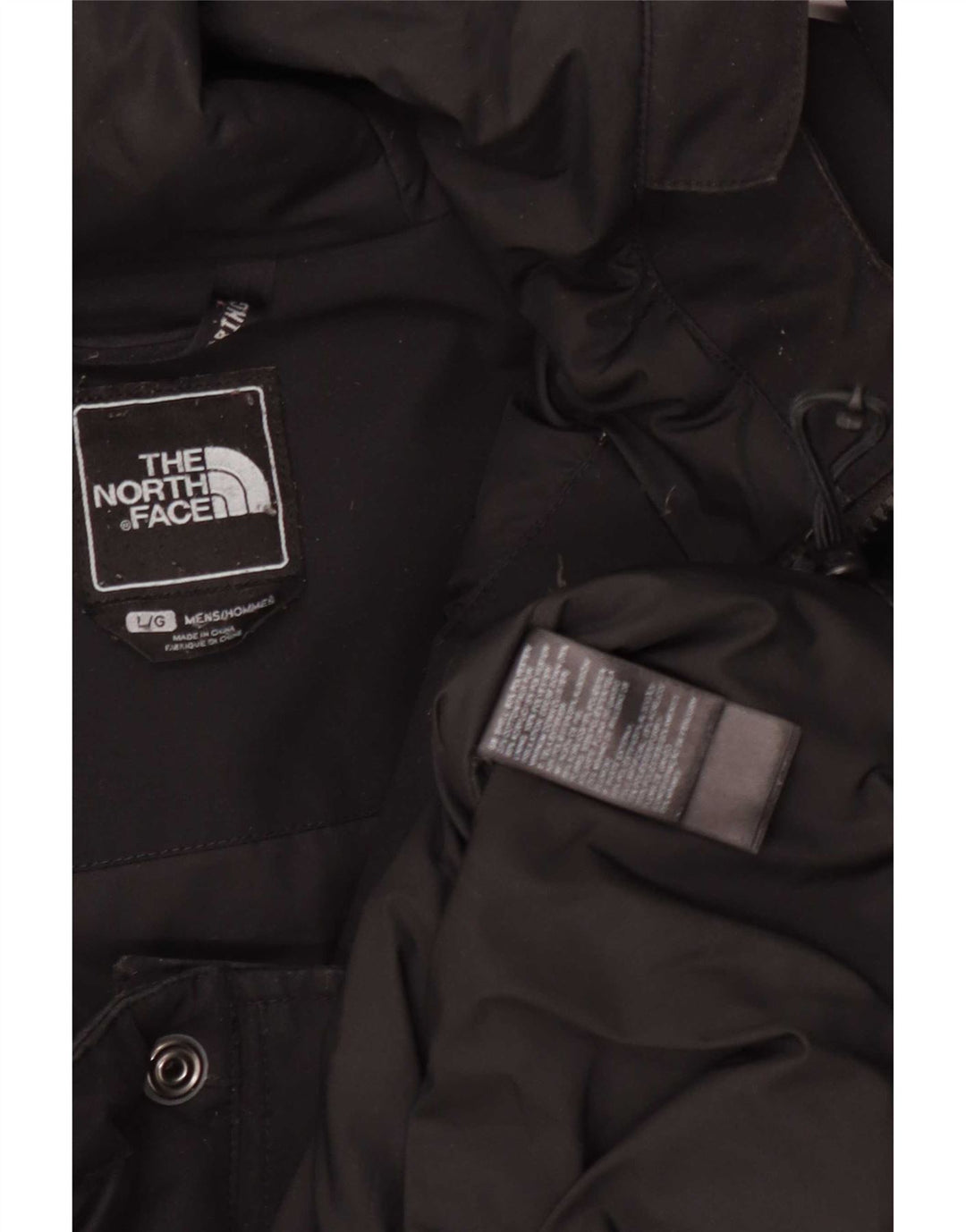 The North Face Parka con capucha para hombre, talla 40, poliéster negro grande