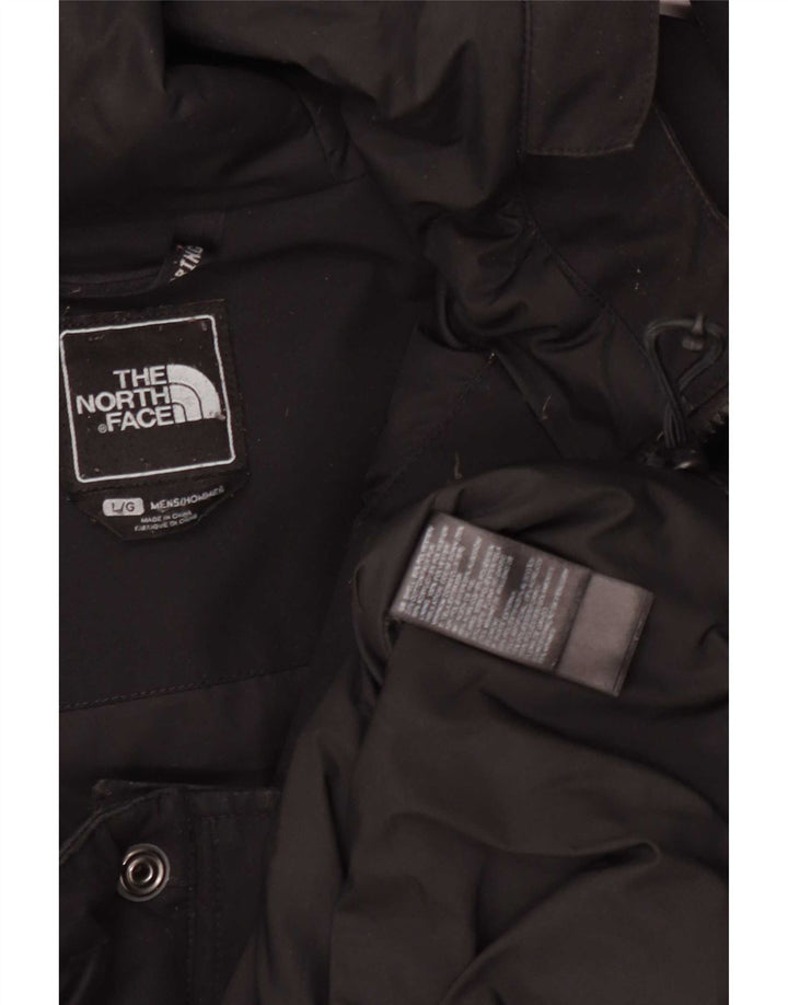 The North Face Parka con capucha para hombre, talla 40, poliéster negro grande