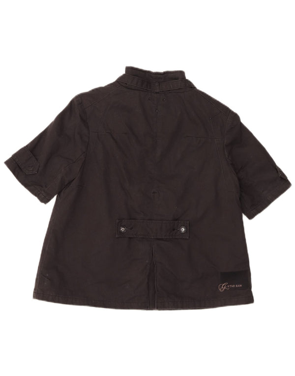 G-Star Chaqueta Bomber de Manga Corta para Mujer UK 40 Small Algodón Negro