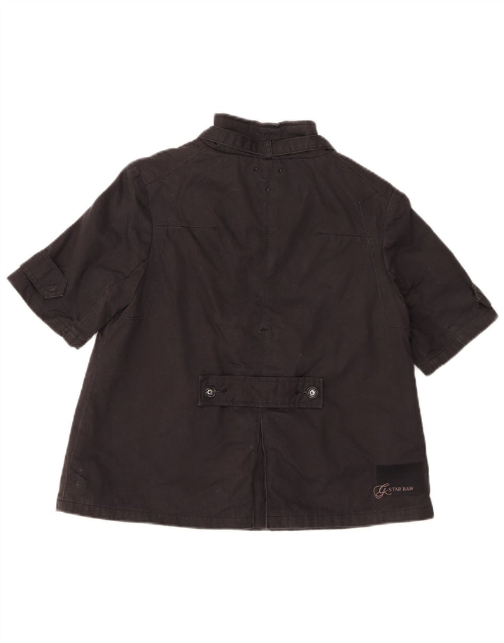 G-Star Chaqueta Bomber de Manga Corta para Mujer UK 40 Small Algodón Negro