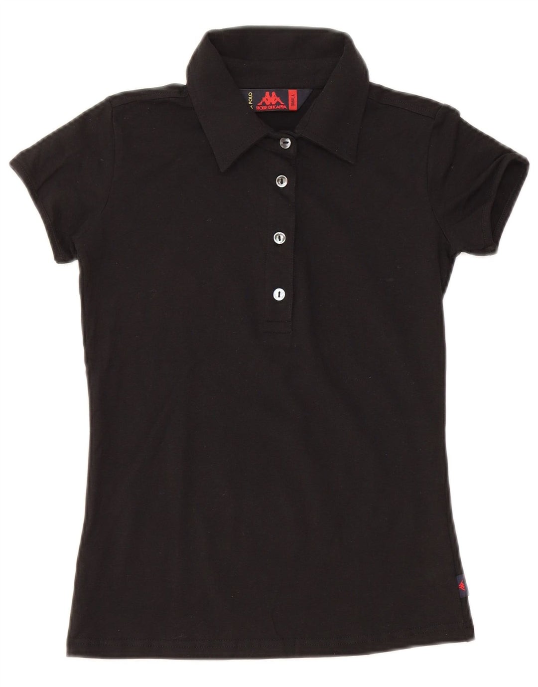 KAPPA Polo para mujer UK 8 Small Algodón negro