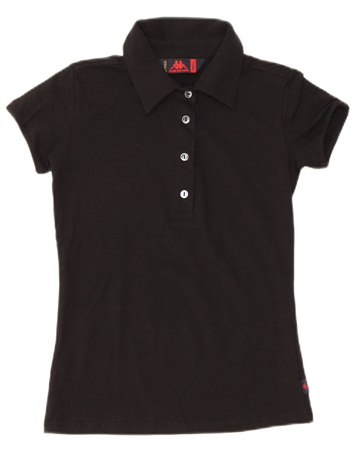 KAPPA Polo para mujer UK 8 Small Algodón negro