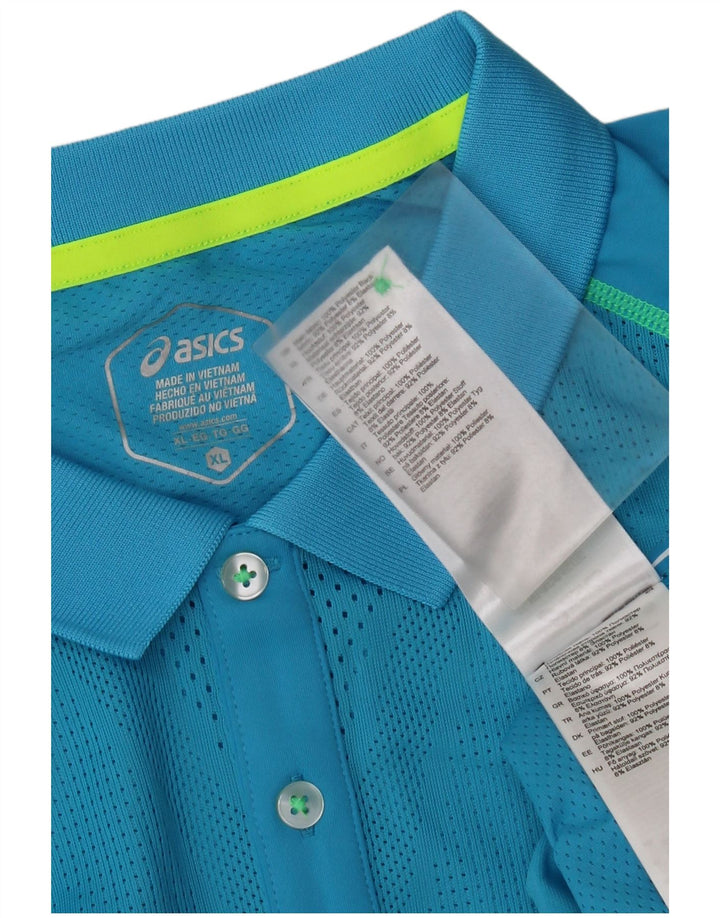 Polo Asics Hombre XL Poliéster Azul