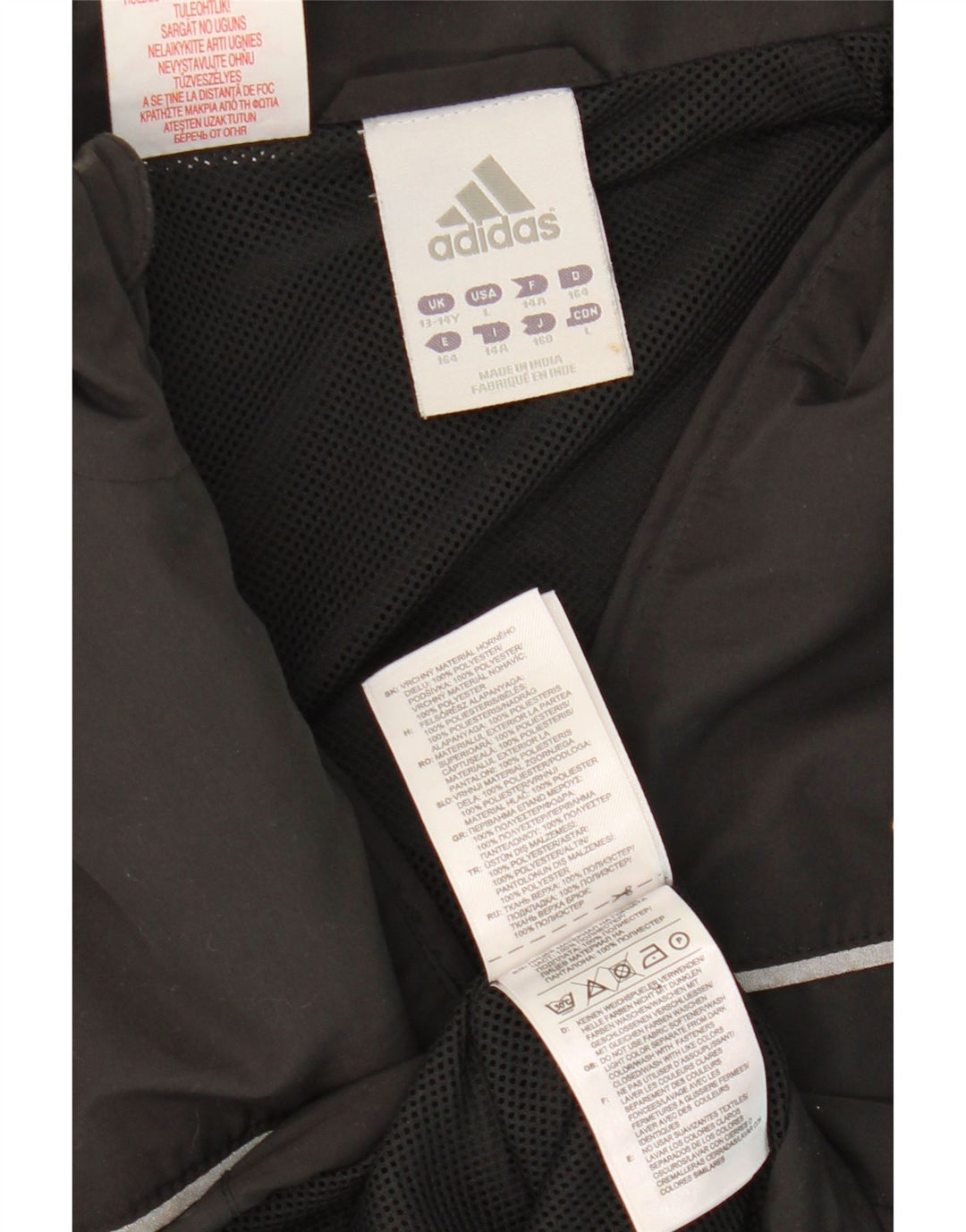 Adidas Chicos Climalite Chándal Top Chaqueta 13-14 Años Gris Poliéster