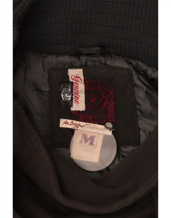 KHUJO Abrigo acolchado con capucha para mujer UK 42 Poliéster caqui medio